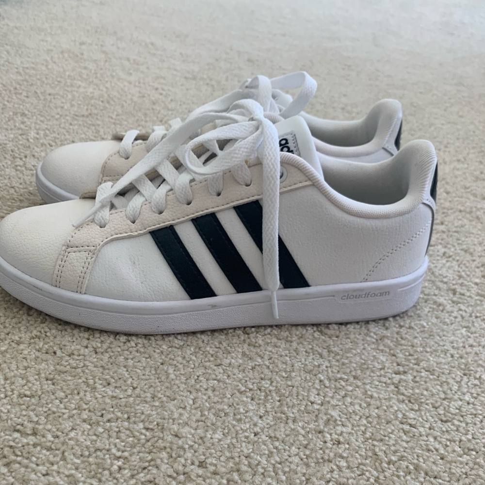 Adidas Cloudfoam White and Black Sneakers
